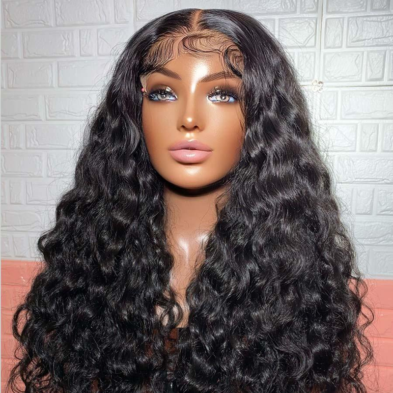 ZSF Raw Natural Wave Hair 13*4 Swiss HD Lace Frontal Wig Hair Pre-Plucked Natural Hairline