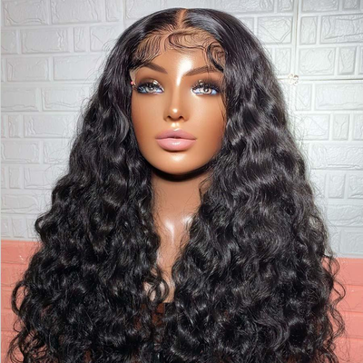 (BUY 1 GET 1 Free)ZSF Raw Natural Wave Hair Lace Frontal Wig Hair Middle Part Pre-Plucked Natural Hairline