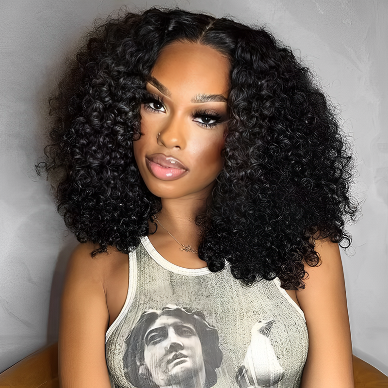 ZSF Bob Water Wave 7*5 Glueless HD Lace Wig Pre-pluck Natural Hairline