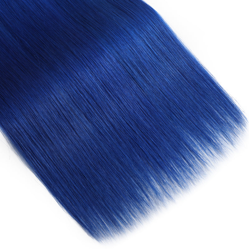 ZSF Hair 8A Grade Blue Straight Hair Bundles 100% Human Virgin Hair 1 ...