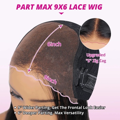 ZSF M-Cap 9*6 HD Lace Wear Go Wig Water Wave Pre-Cut Tiny Knots Natural Hairline Human Hair