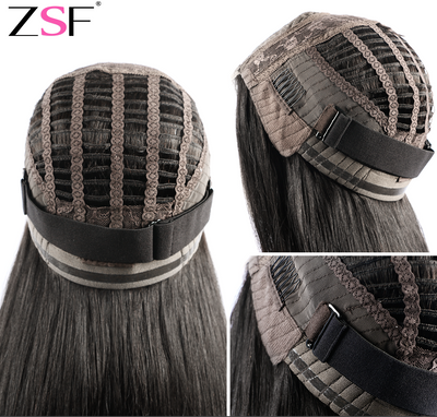 ZSF Hair Breathable Air Cap Straight Glueless  4*4/5*5/4.5*6 HD Lace Closure Beginner Friendly Unprocessed Human Virgin Hair 1Piece Natural Black
