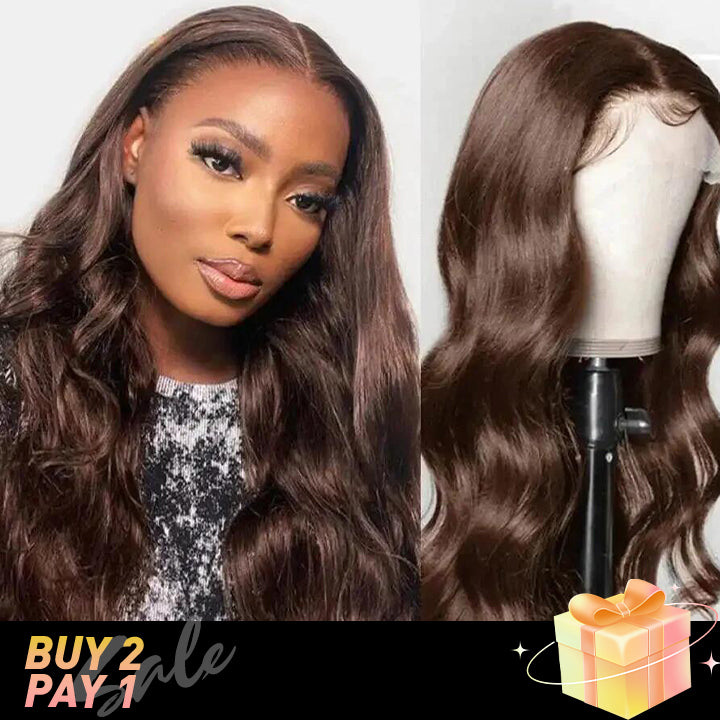 (BUY 2 PAY 1)ZSF Hair Transparent Lace Wig Chocolate Brown 