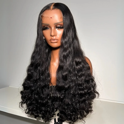 (BUY 1 GET 1 Free)ZSF Raw Natural Wave Hair Lace Frontal Wig Hair Middle Part Pre-Plucked Natural Hairline