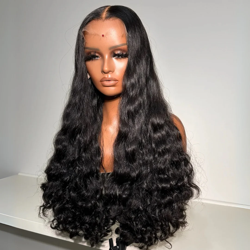 (BUY 1 GET 1 Free)ZSF Raw Natural Wave Hair Lace Frontal Wig Hair Middle Part Pre-Plucked Natural Hairline