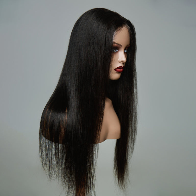 ZSF 7*5 Glueless Straight HD Lace Wear Go Wig Tiny Knots Pre-Bleached