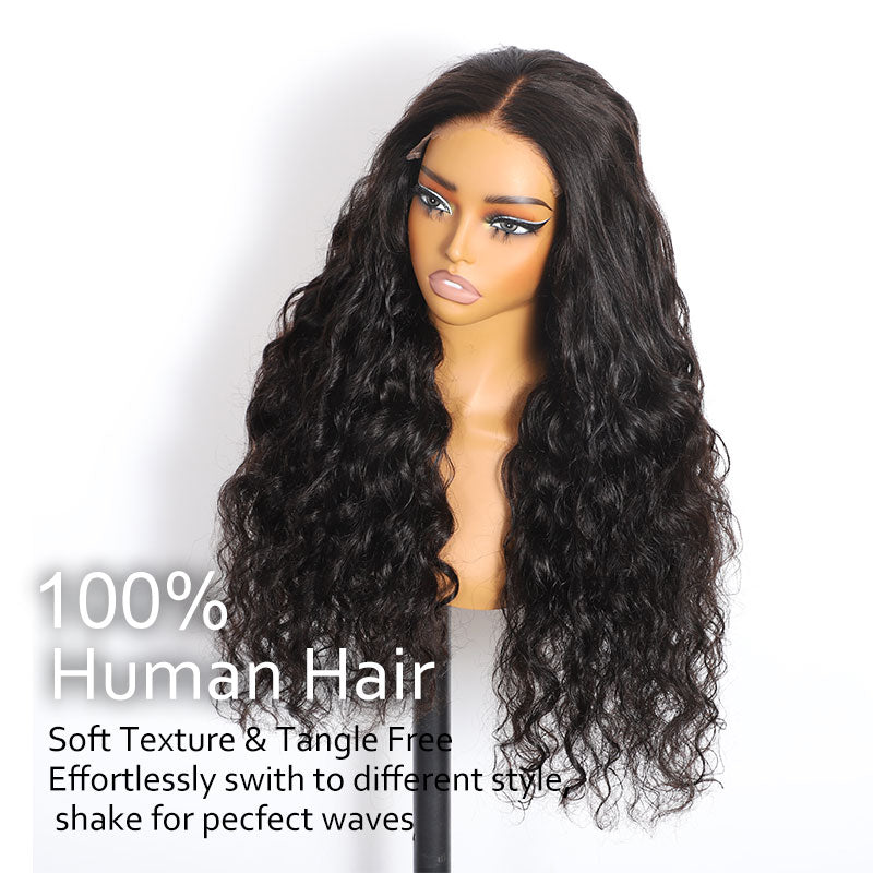 ZSF Hair 6*6/7*7 HD Lace Closure Wig Loose Wave Ready Go Glueless Wig Drawstring Virgin Hair Unprocessed Natural Black