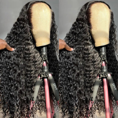 (BUY 1 GET 1 Free)ZSF Hair Burmese Curly Transparent Lace Wig 100% Human Virgin Hair