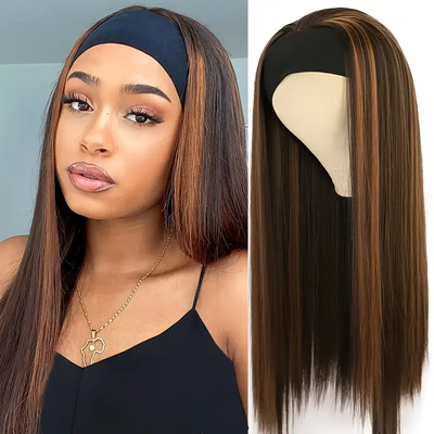 (Clearance Sale) ZSF Hair Headband Wig Straight No Plucking Wigs For Women No Glue & No Sew 1Piece