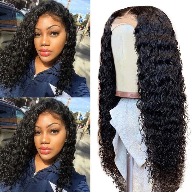 ZSF Hair Breathable Air Cap Deep Wave Glueless 4*4/5*5/4.5*6 HD Lace Closure Beginner Friendly Unprocessed Human Virgin Hair 1Piece Natural Black