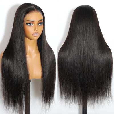 ZSF 9*6 HD Lace  Wear&Go Wig Glueless Wig Straight Pre-Bleached Drawstring Tiny Knots Pre-Plucked Middle Part Hairline Pre-Cut Lace