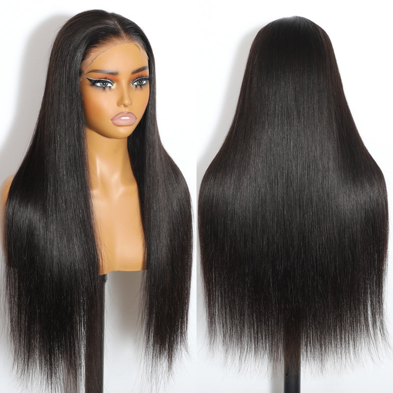 ZSF 9*6 HD Lace  Wear&Go Wig Glueless Wig Straight Pre-Bleached Drawstring Tiny Knots Pre-Plucked Middle Part Hairline Pre-Cut Lace