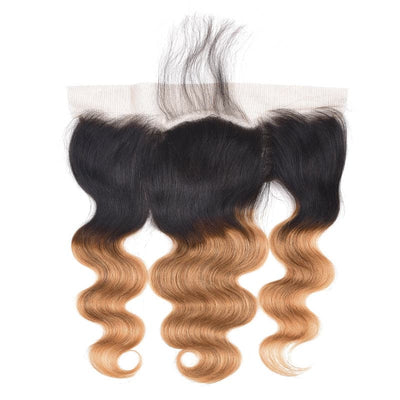 ZSF T1B/27 Ombre Blonde Body Wave Human Hair 3Bundles With Lace Frontal Brazilian Remy Hair