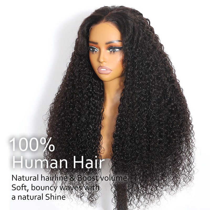 ZSF Hair 6*6/7*7 HD Lace Closure Wig Water Wave Ready Go Drawstring Virgin Hair Unprocessed Natural Black