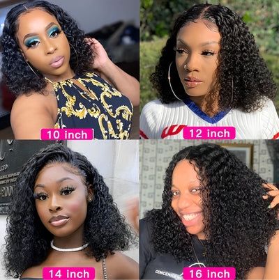 ZSF Trendy Pixie Curly Short Hair Bob HD Lace Wig Glueless Quick Install Human Wig