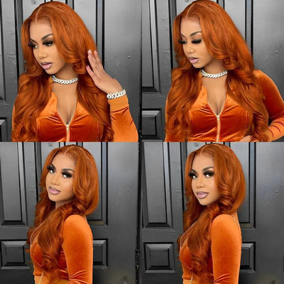 (BUY 2 PAY 1)ZSF Ginger Orange Body Wave Colored Human Lace Wig