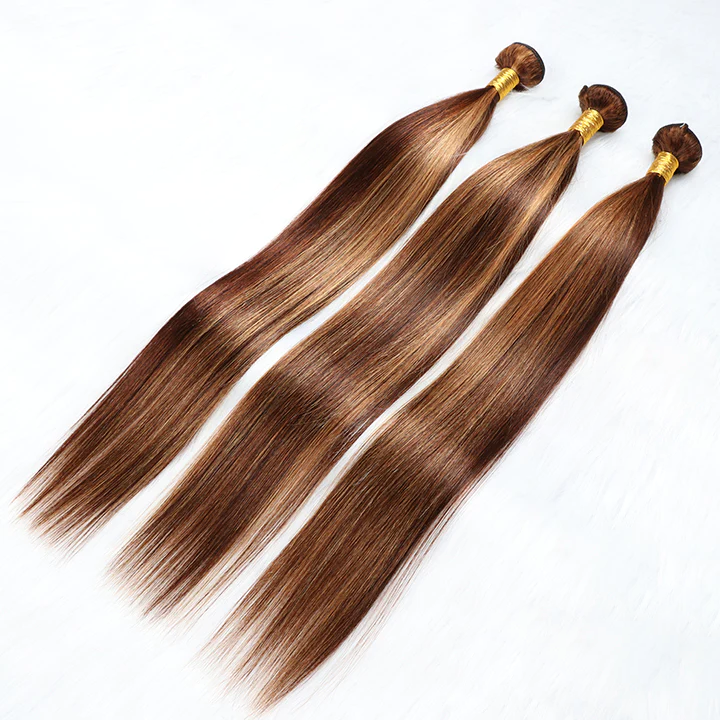 ZSF Hair 8A Grade Brown Blonde Highlight P4/27 Hair Bundles Hair Weave 1bundle