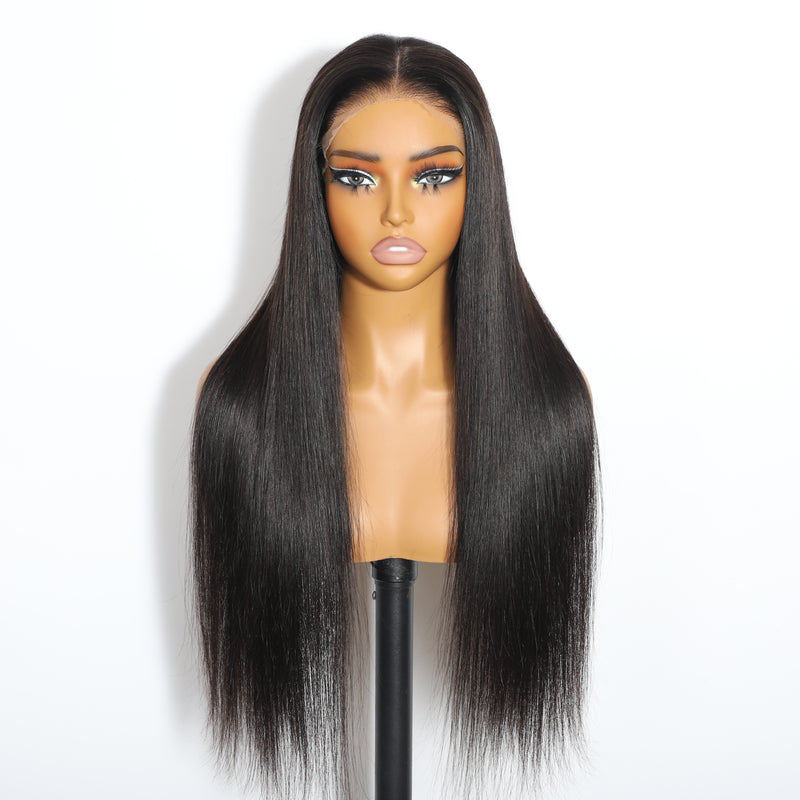 ZSF 9*6 HD Lace  Wear&Go Wig Glueless Wig Straight Pre-Bleached Drawstring Tiny Knots Pre-Plucked Middle Part Hairline Pre-Cut Lace