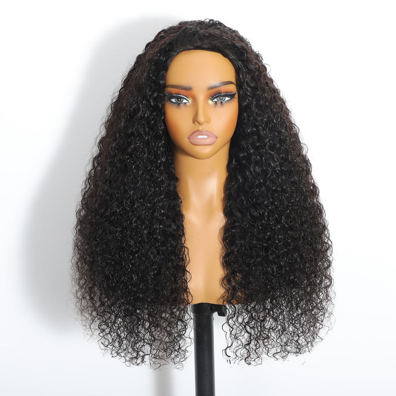 ZSF 3 In 1 Half Wig |Flip Over Burmese Curly Install Half With Drawstring Glueless Beginner Friendly
