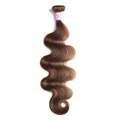 ZSF Hair 8A Grade Brown Blonde Highlight P4/27 Hair Bundles Hair Weave 1bundle