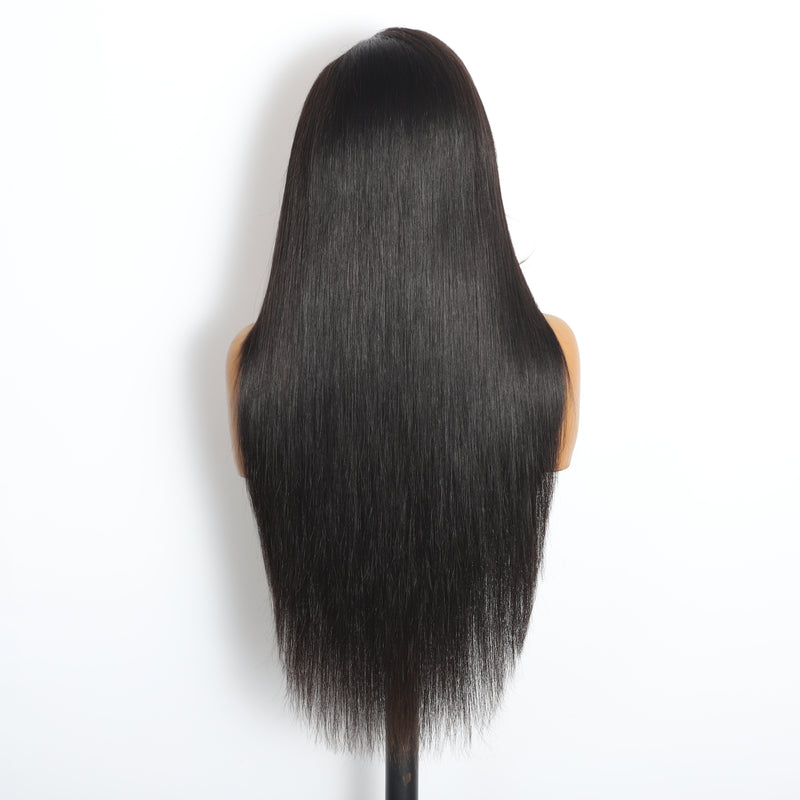 ZSF Limited Design |HD Lace Closure Wig Side Part Bangs Layered Cut Straight Skin Melt Human Hair Pre-pluck