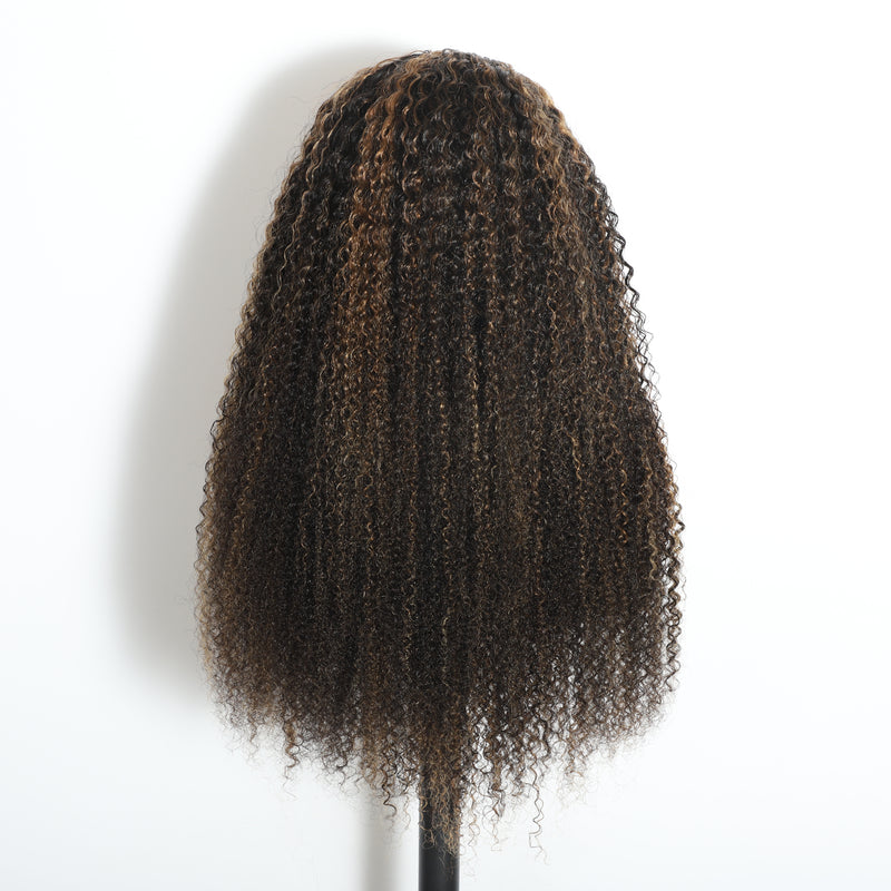 ZSF Hair 3-In-1 Half Wig Flip Over Kinky Curly 1B/27