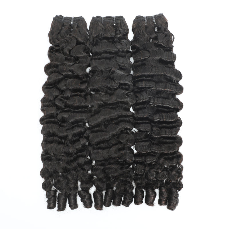 ZSF Hair Grade Double Drawn Hair Burmese Curl 1Bundle 100% Unprocessed Human Hair Weave Extensions