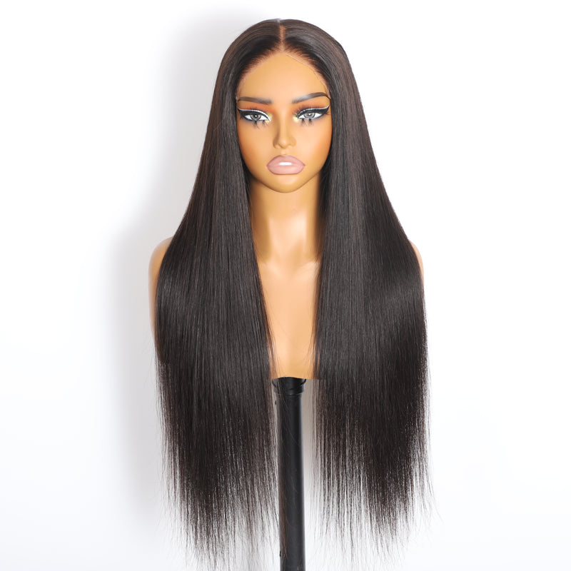 ZSF 6*6/7*7 HD Lace Silky Straight Glueless Invisible Drawstring Wig Human Hair Beginner Friendly