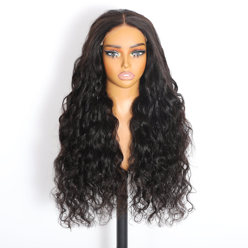 ZSF Hair 6*6/7*7 HD Lace Closure Wig Loose Wave Ready Go Glueless Wig Drawstring Virgin Hair Unprocessed Natural Black