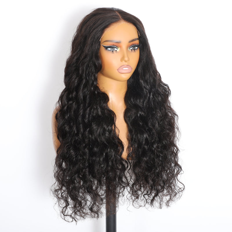 ZSF Hair 6*6/7*7 HD Lace Closure Wig Loose Wave Ready Go Glueless Wig Drawstring Virgin Hair Unprocessed Natural Black