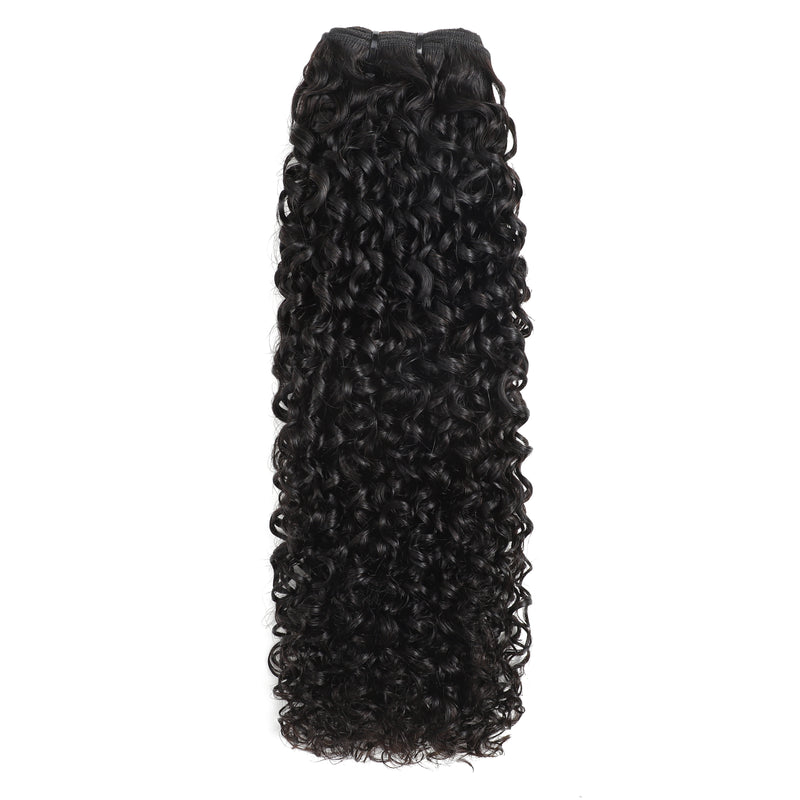 ZSF Hair Pixie Curly Virgin Hair 3Bundles With Lace Frontal Natural Black 8A Grade