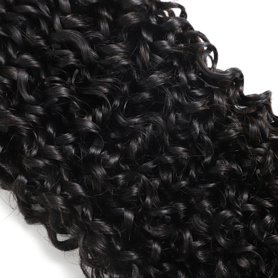 ZSF Hair Pixie Curly Virgin Hair 3Bundles With Lace Frontal Natural Black 8A Grade