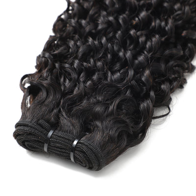 ZSF Hair Pixie Curly Virgin Hair 3Bundles With Lace Frontal Natural Black 8A Grade