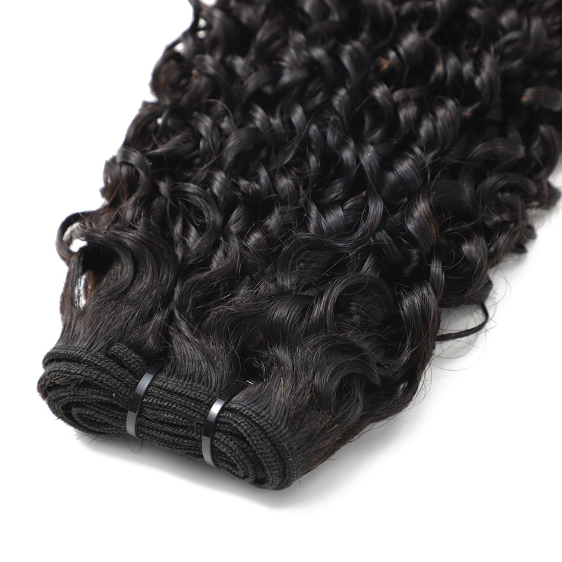 ZSF Hair Pixie Curly Virgin Hair 3Bundles With Lace Frontal Natural Black 8A Grade