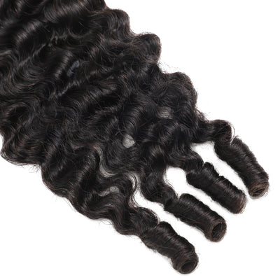 ZSF Hair Burmese Curly Virgin Hair 3Bundles With Lace Closure Natural Black 8A Grade