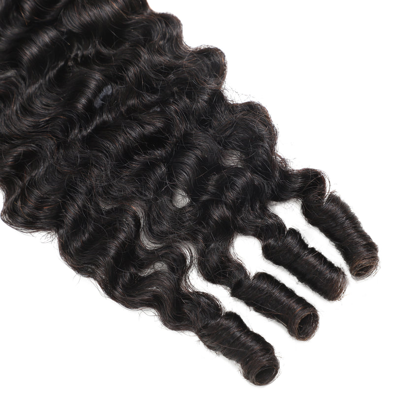 ZSF Hair Burmese Curly Virgin Hair 3Bundles With Lace Closure Natural Black 8A Grade