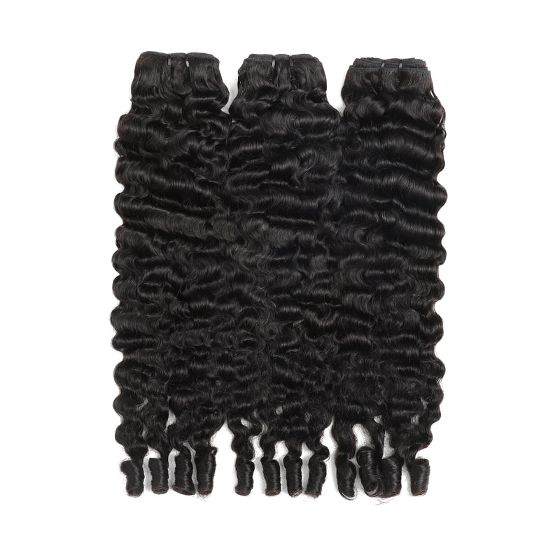 ZSF Hair Grade 10A Vigin Hair Burmese Curly 1Bundle 100% Unprocessed Human Hair Weave Natural Black