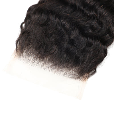 ZSF Hair Burmese Curly Virgin Hair 3Bundles With Lace Closure Natural Black 8A Grade