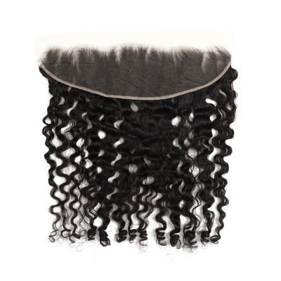 ZSF Burmese Curly Virgin Hair 4Bundles With Lace Frontal 100% Human Hair 8A Grade Natural Black