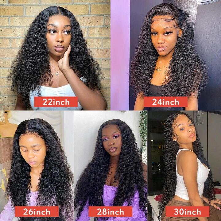 (BUY 2 PAY 1)ZSF Hair Transparent Lace Wig Water Wave Human Virgin Hair One Piece