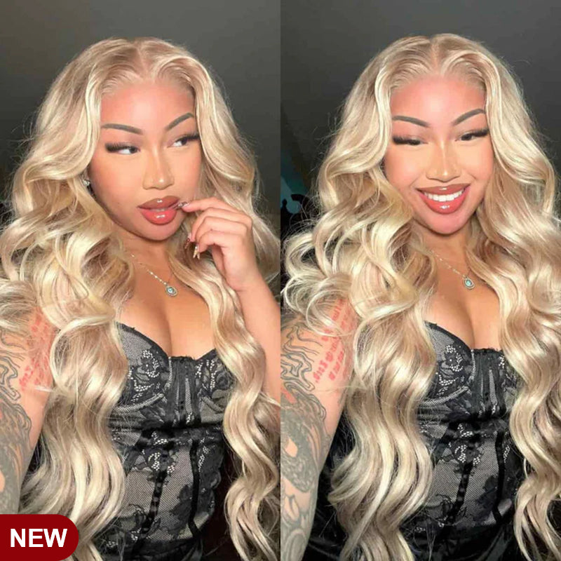 ZSF Hair Exclusive Original Blonde Highlight 10/613 Colored Lace Frontal Human Hair Wigs