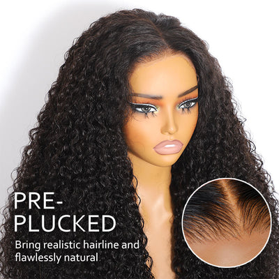 ZSF Hair 6*6/7*7 HD Lace Closure Wig Water Wave Ready Go Drawstring Virgin Hair Unprocessed Natural Black