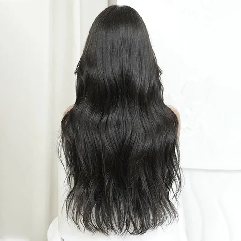 ZSF Curtain Bangs Body Wave Lace Human Hair Wig Top Quality Hair