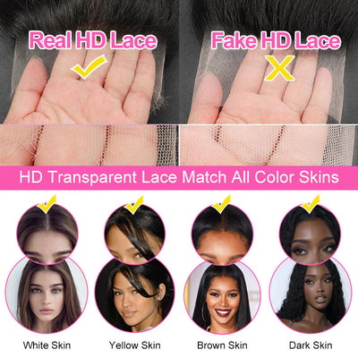 ZSF Straight Undetected 13*6 HD Lace Frontal Wig Hair Human Hair Wigs