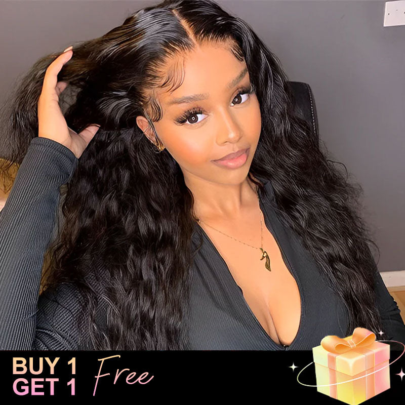 (BUY 1 GET 1 Free) ZSF HD Water Wave Invisiable Lace Frontal Wig 100% Remy Hair