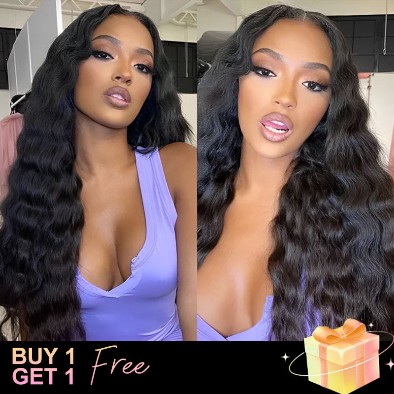 (BUY 1 GET 1 Free)ZSF Loose Deep Wave Real Swiss HD Lace Frontal Wig Human Hair Wig