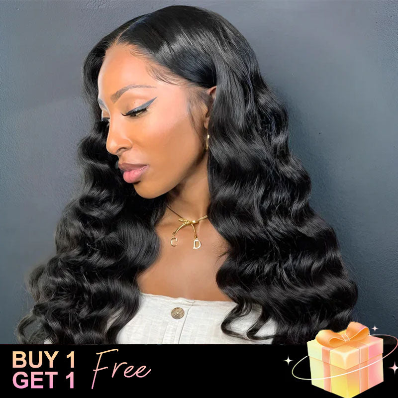 (BUY 1 GET 1 Free)ZSF Hair Loose Wave HD Lace Frontal Melted Skin Wig Human Hair Wig