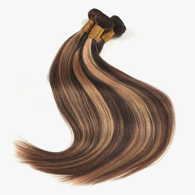 ZSF Ombre P4/30 Straight Virgin Hair 3Bundles With Lace Closure 100% Human Hair