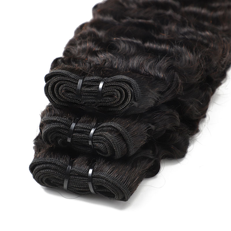 ZSF Hair Burmese Curly Virgin Hair 3Bundles With Lace Frontal Natural Black 8A Grade