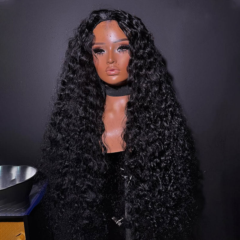 ZSF 3 In 1 Half Wig |Flip Over Burmese Curly Install Half With Drawstring Glueless Beginner Friendly